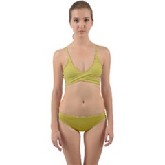 Ceylon Yellow	 - 	wrap Around Bikini Set by ColorfulSwimWear