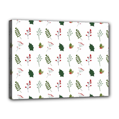 Leaves Mistletoe Plants Winter Canvas 16  X 12  (stretched)