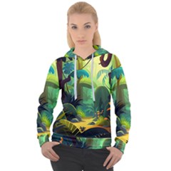 Jungle Rainforest Tropical Forest Women s Overhead Hoodie by Ravend