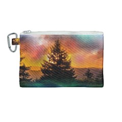 Tree Nature Landscape Fantasy Canvas Cosmetic Bag (medium) by Ravend