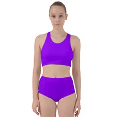 Vivid Violet Purple	 - 	racer Back Bikini Set by ColorfulSwimWear