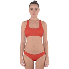 Grapefruit Orange	 - 	cross Back Hipster Bikini Set by ColorfulSwimWear