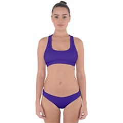 Persian Indigo Purple	 - 	cross Back Hipster Bikini Set by ColorfulSwimWear