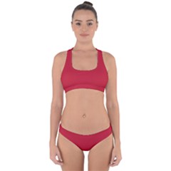 True Red	 - 	cross Back Hipster Bikini Set by ColorfulSwimWear