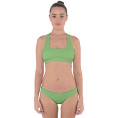 Dollar Bill Green	 - 	cross Back Hipster Bikini Set by ColorfulSwimWear