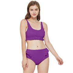 Dark Orchid Purple	 - 	frilly Bikini Set by ColorfulSwimWear
