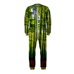 Green Forest Jungle Trees Nature Sunny Onepiece Jumpsuit (kids)