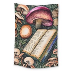 Conjure Mushroom Charm Spell Mojo Large Tapestry by GardenOfOphir