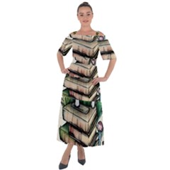 Liberty Cap Magic Mushroom Charm Shoulder Straps Boho Maxi Dress  by GardenOfOphir