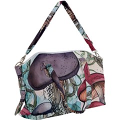 Shroom Magic Mushroom Charm Canvas Crossbody Bag by GardenOfOphir