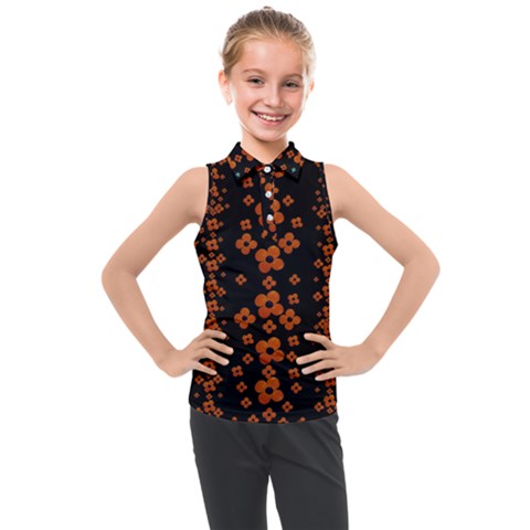 Oil Painted Bloom Brighten Up In The Night Kids  Sleeveless Polo Tee by pepitasart
