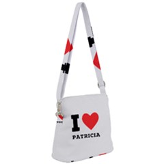 I Love Patricia Zipper Messenger Bag