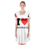 I love patricia Short Sleeve V-neck Flare Dress