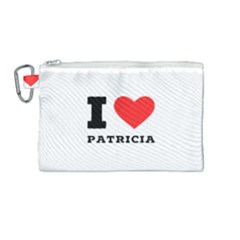 I Love Patricia Canvas Cosmetic Bag (medium) by ilovewhateva
