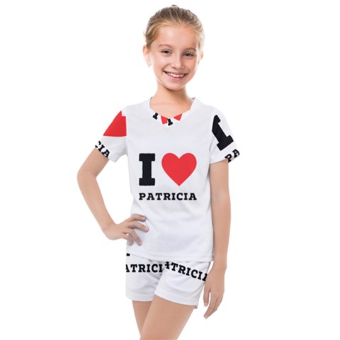 I Love Patricia Kids  Mesh Tee And Shorts Set by ilovewhateva