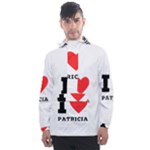 I love patricia Men s Front Pocket Pullover Windbreaker