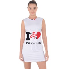 I Love Patricia Lace Up Front Bodycon Dress