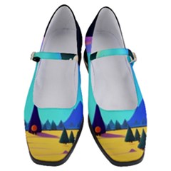 Ai Generated Trees Stars Planets Dreamlike Sun Women s Mary Jane Shoes by Ravend