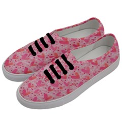 Valentine Romantic Love Watercolor Pink Pattern Texture Men s Classic Low Top Sneakers