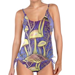 Glamour And Enchantment In Every Color Of The Mushroom Rainbow Tankini Set by GardenOfOphir