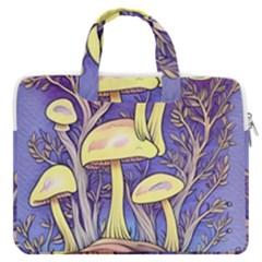 Glamour And Enchantment In Every Color Of The Mushroom Rainbow Macbook Pro 16  Double Pocket Laptop Bag  by GardenOfOphir