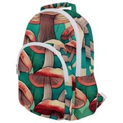 Sorcery Toadstool Rounded Multi Pocket Backpack by GardenOfOphir