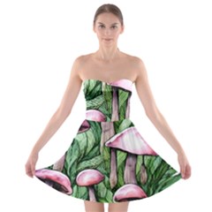 Charm Of The Toadstool Strapless Bra Top Dress by GardenOfOphir
