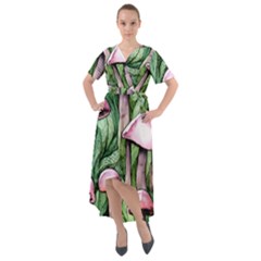 Charm Of The Toadstool Front Wrap High Low Dress by GardenOfOphir