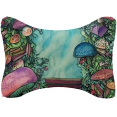 Sorcery And Spellwork With Mushrooms Seat Head Rest Cushion by GardenOfOphir