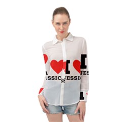 I Love Jessica Long Sleeve Chiffon Shirt