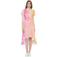 Unicorm Orange And Pink High Low Boho Dress by lifestyleshopee