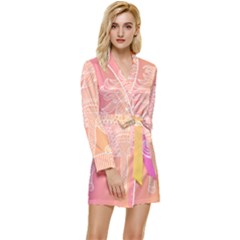 Unicorm Orange And Pink Long Sleeve Satin Robe by lifestyleshopee