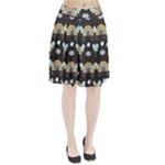 Art Pattern Design Floral Wallpaper Background Pleated Skirt