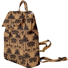 Ai Generated Camels Palm Trees Pattern Buckle Everyday Backpack