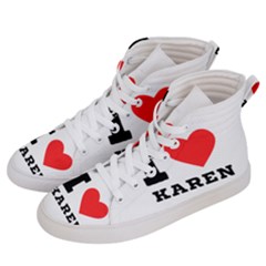 I Love Karen Women s Hi-top Skate Sneakers