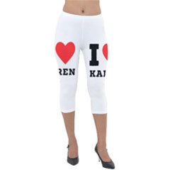 I Love Karen Lightweight Velour Capri Leggings  by ilovewhateva