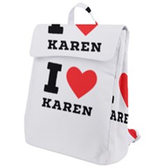 I Love Karen Flap Top Backpack
