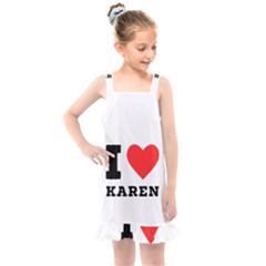 I Love Karen Kids  Overall Dress