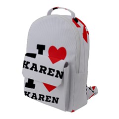 I Love Karen Flap Pocket Backpack (large)