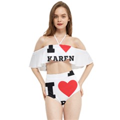 I Love Karen Halter Flowy Bikini Set 