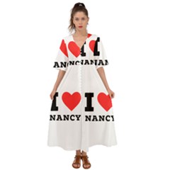 I Love Nancy Kimono Sleeve Boho Dress
