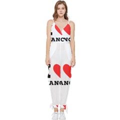 I Love Nancy Sleeveless Tie Ankle Chiffon Jumpsuit