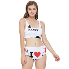 I Love Nancy Frilly Bikini Set