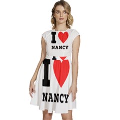 I Love Nancy Cap Sleeve High Waist Dress by ilovewhateva