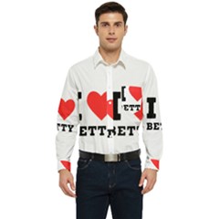 I Love Betty Men s Long Sleeve Pocket Shirt  by ilovewhateva