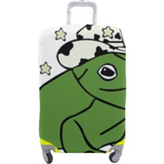 Frog With A Cowboy Hat Luggage Cover (large) by Teevova