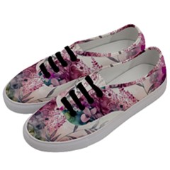 Ai Generated Flowers Watercolour Nature Plant Men s Classic Low Top Sneakers by Ravend
