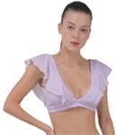 Primrose Pink	 - 	Plunge Frill Sleeve Bikini Top