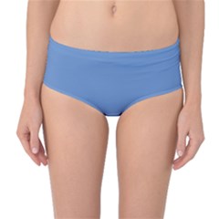 Provence Blue	 - 	mid-waist Bikini Bottoms by ColorfulSwimWear