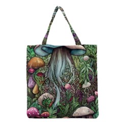 Craft Mushroom Grocery Tote Bag by GardenOfOphir